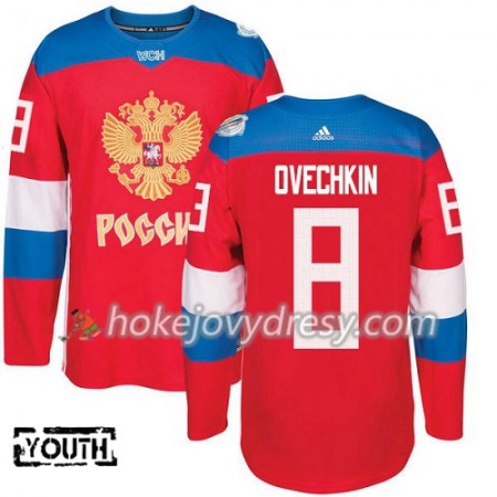 Dětské Hokejový Dres Rusko Alexander Ovechkin 8 Světový pohár v ledním hokeji 2016 Červená Premier